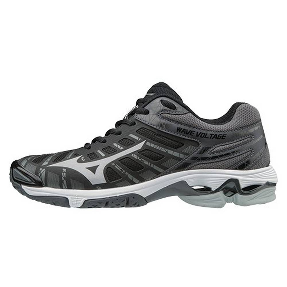 Damske Volejbalove Tenisky Mizuno Wave Voltage Čierne/Strieborne Vypredaj KQXV05731
